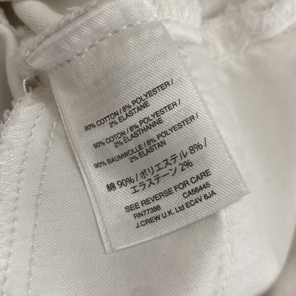 J. Crew 9" toothpick jean in white wash button fly mid rise ankle size 29 - Picture 8 of 13